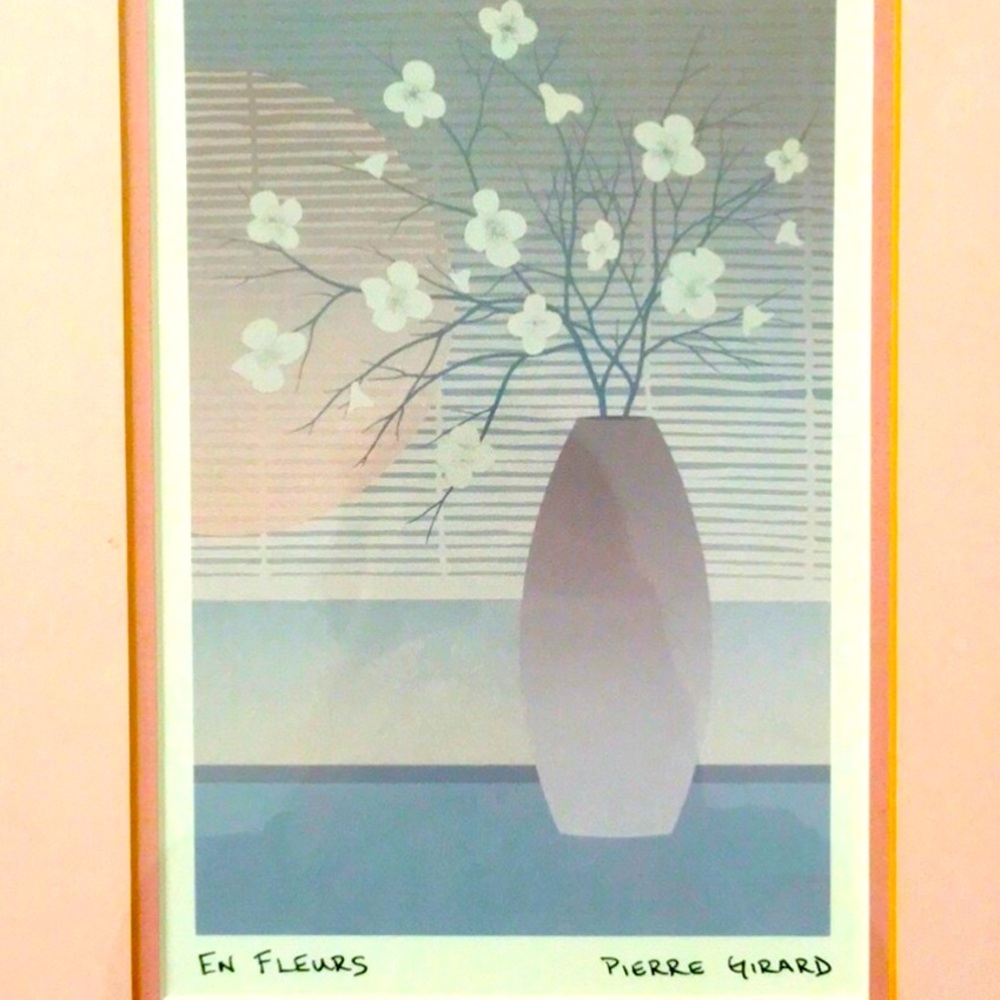 Framed Modern En Fleurs  Art Print by Pierre Girard